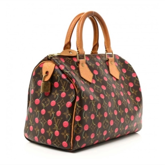 LOUIS VUITTON TAKASHI MURAKAMIS MONOGRAM CERISES SPEEDY 25 - Picture 2 of 14